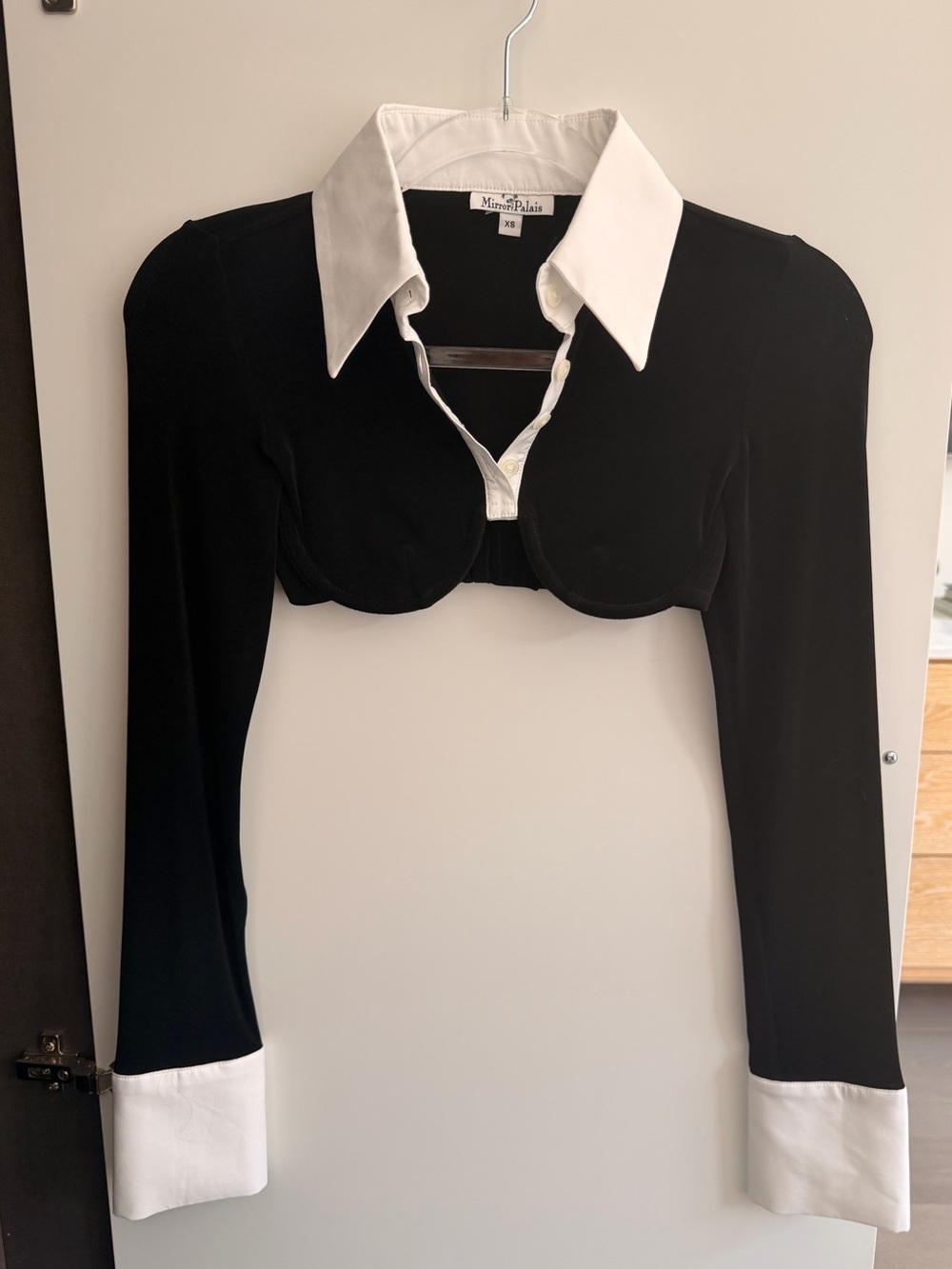 Mirror Palais Black Cropped Bolero Top